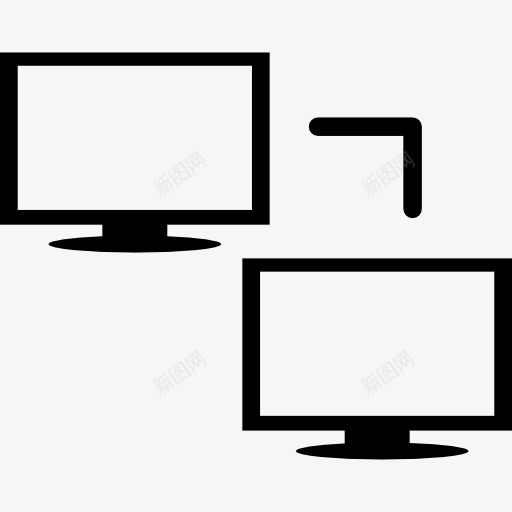 客户端网络图标png_新图网 https://ixintu.com 客户端计算机和媒体 接口 电脑 网络 计算机连接 连接