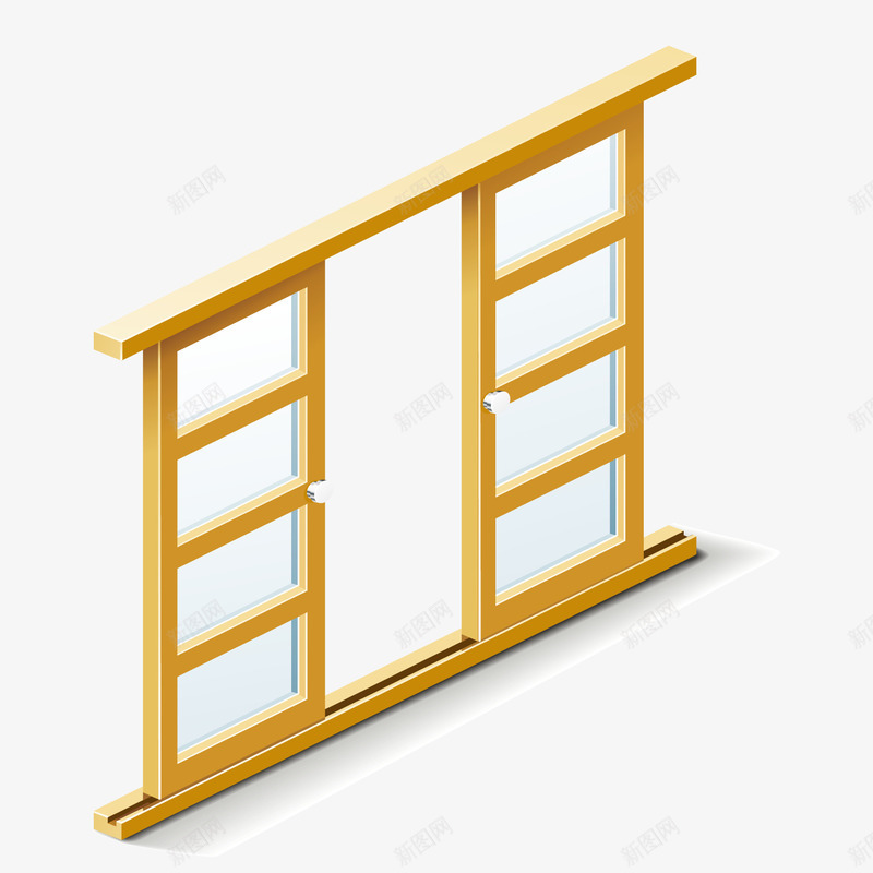 推拉门矢量图ai免抠素材_新图网 https://ixintu.com 卡通 室内设计 家装 推拉门设计 装修 矢量图