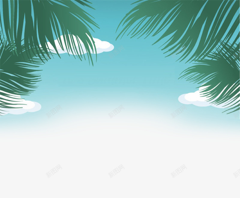 海上蓝天png免抠素材_新图网 https://ixintu.com Banner summer 元素 夏 夏天 夏季 夏季海报装饰 夏日 天空 椰树 海报 海景 海滩 海边 清新 素材 蓝天 装饰图案