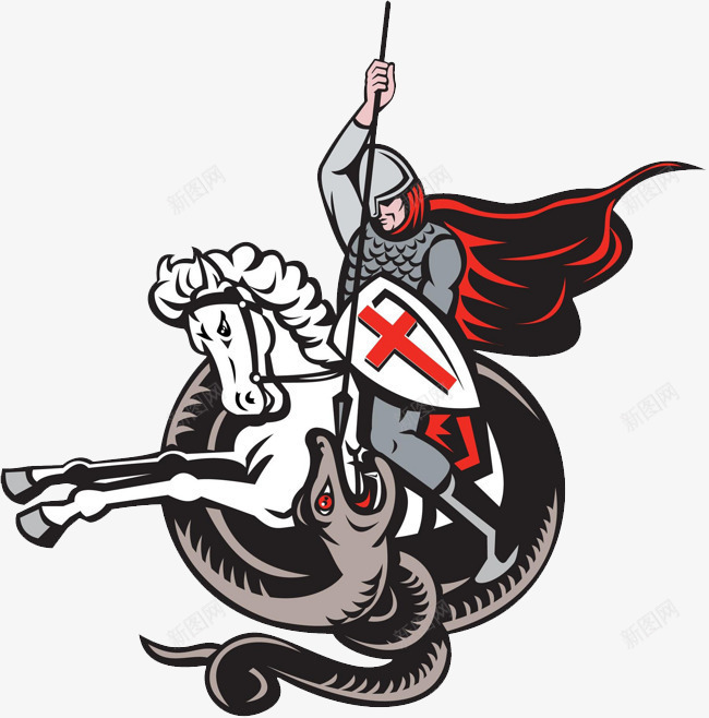 古罗马骑马的战士png免抠素材_新图网 https://ixintu.com 卡通 古罗马 士兵 开战 战争 战士 战斗 战马 蛇 马
