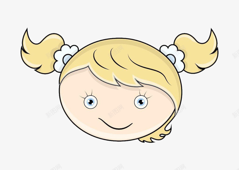 扎辫子的小女孩png免抠素材_新图网 https://ixintu.com 人物 女孩 小孩 开心 开心的人 扎辫子