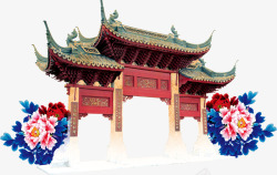 中国风传统房地产宣传海报素材