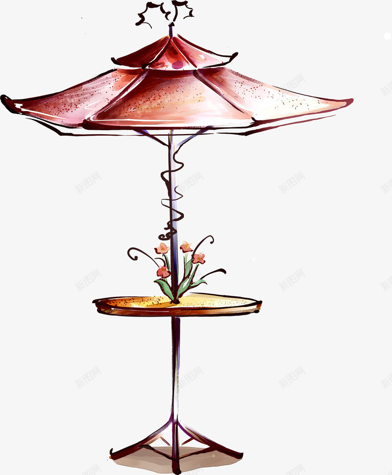 创意合成水彩咖啡店遮阳棚png免抠素材_新图网 https://ixintu.com 创意 合成 咖啡店 水彩 遮阳棚