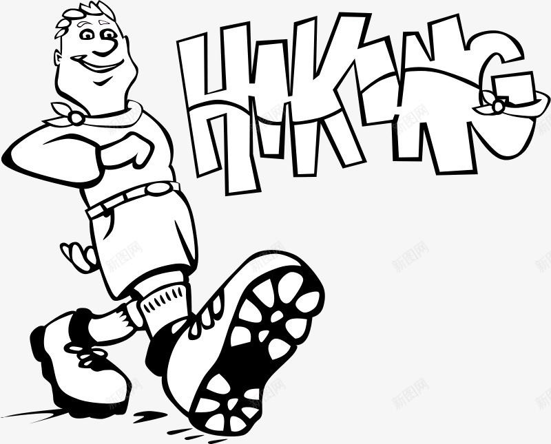 卡通迈步走的男孩png免抠素材_新图网 https://ixintu.com 卡通 开心 男孩 简笔画 迈步