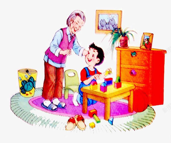 正在搭积木的男孩png免抠素材_新图网 https://ixintu.com 彩绘 搭积木 男孩 积木 老奶奶 老婆婆卡通