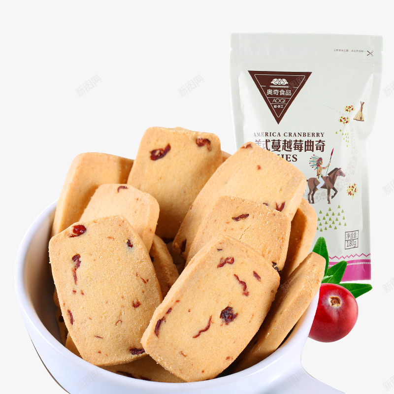 蔓越莓曲奇饼干袋装png免抠素材_新图网 https://ixintu.com 产品实物 休闲零食 西饼 食品