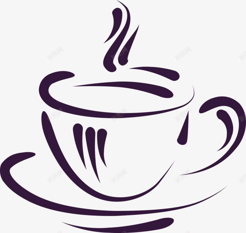 咖啡杯子简约图标元素png_新图网 https://ixintu.com 免抠PNG 咖啡 咖啡杯 图标元素 杯子 简约