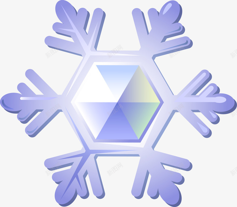 紫色闪耀雪花png免抠素材_新图网 https://ixintu.com winter 冬天 冬季 寒冬 紫色雪花 雪花片 飘雪