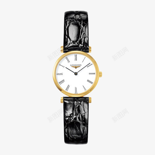 浪琴女士腕表png免抠素材_新图网 https://ixintu.com LONGINES 产品实物 女士表 女表 手表 机械女表 浪琴 皮带 腕表 黑色