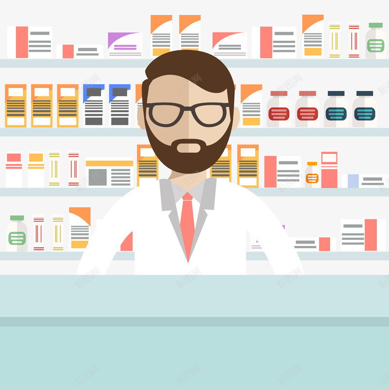 药店png免抠素材_新图网 https://ixintu.com 人物 医生 医疗 药店