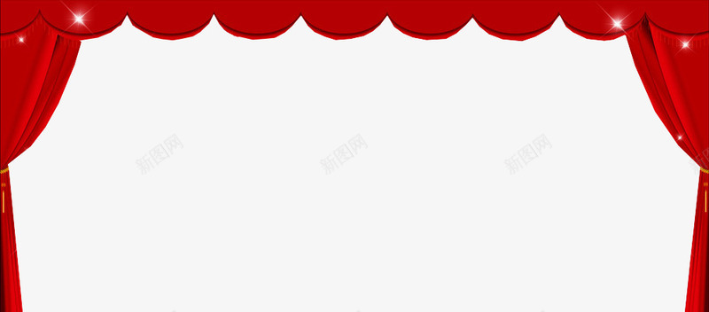 浪漫舞台布帘png免抠素材_新图网 https://ixintu.com 喜庆 布帘 浪漫 红色 舞台布