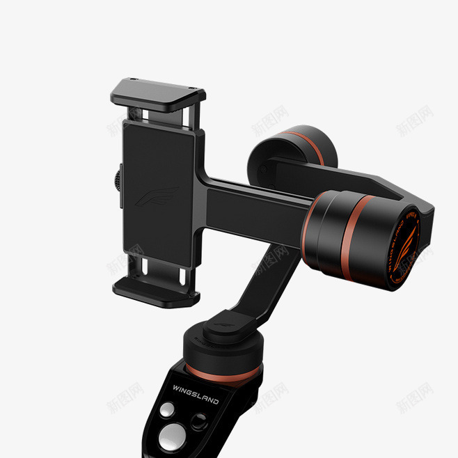 黑色车载手机支架png免抠素材_新图网 https://ixintu.com 产品实物 汽车用品 车载手机支架 黑色