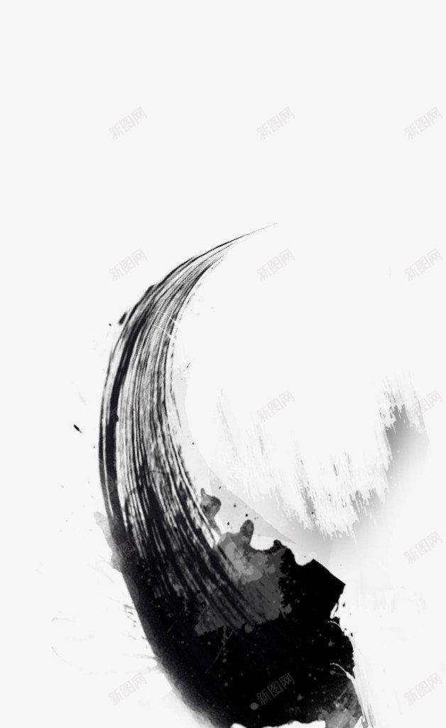 毛笔刷png免抠素材_新图网 https://ixintu.com 大气 浓墨重彩的毛笔字 简约 精致