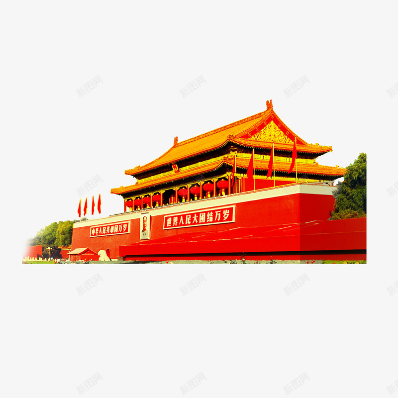 天安门装饰图案png免抠素材_新图网 https://ixintu.com 图案 天安门 山水天安门 效果图 装饰 设计