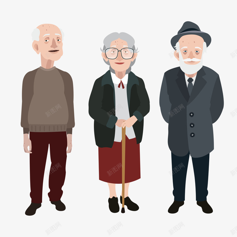老人png免抠素材_新图网 https://ixintu.com 关爱老人 尊老 留守老人 老人