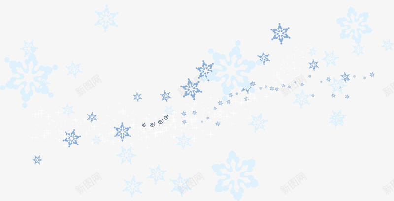 蓝色漂浮雪花png免抠素材_新图网 https://ixintu.com winter 冬天 冬季 寒冬 落雪 蓝色雪花 飘雪