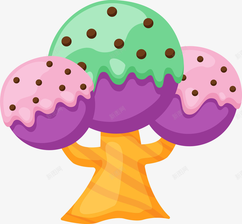 卡通树png免抠素材_新图网 https://ixintu.com PNG图 PNG图下载 创意卡通 卡通 卡通插图 插图 树 糖果树 蛋糕树