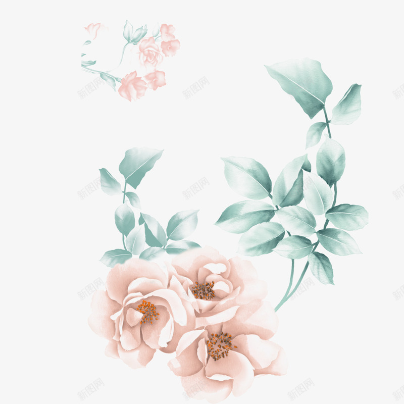 粉色富贵花png免抠素材_新图网 https://ixintu.com