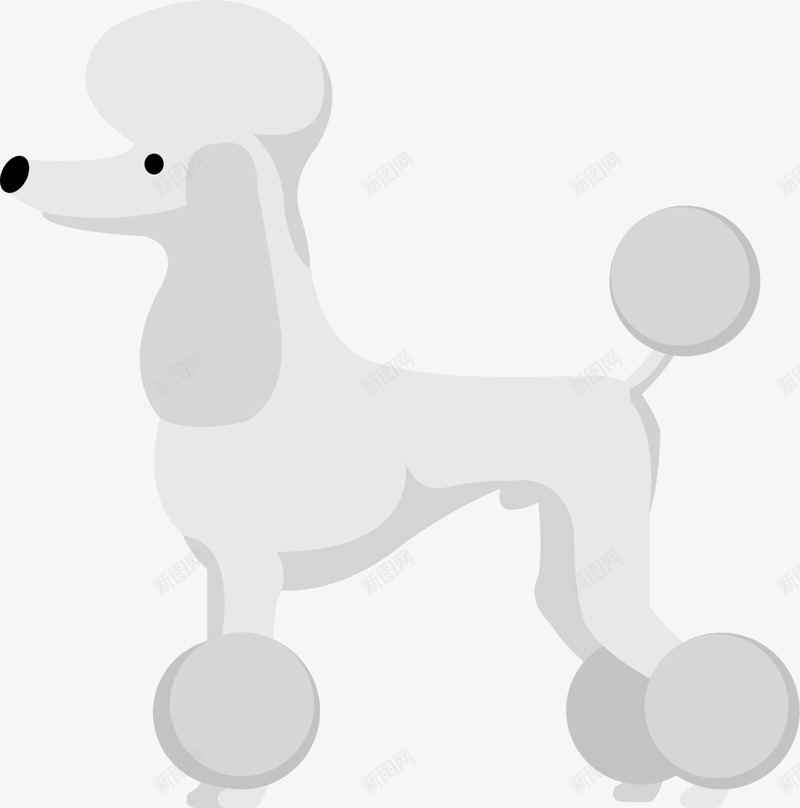 狗年白色可爱贵宾犬png免抠素材_新图网 https://ixintu.com 可爱贵宾犬 宠物犬 狗年 白色小狗 白色贵宾犬 高贵贵宾犬