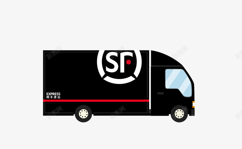 顺丰车png免抠素材_新图网 https://ixintu.com 快运 快递车 汽车 爆仓 顺丰车