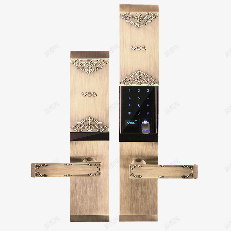 家用指纹锁智能门禁png免抠素材_新图网 https://ixintu.com 家用门锁 智能门禁 电子密码 门禁