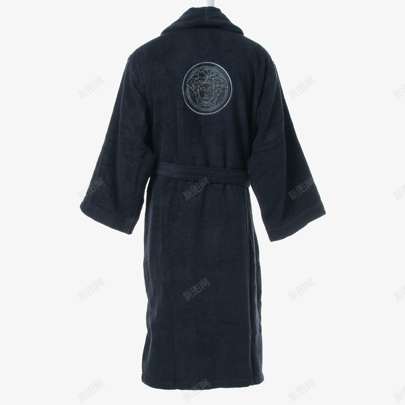 长款系带男士睡衣png免抠素材_新图网 https://ixintu.com 产品实物 浴袍 睡衣 长款 黑色