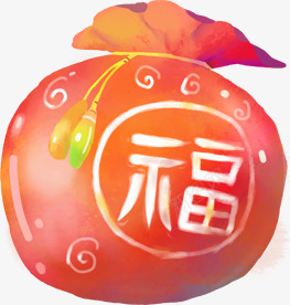 手绘红色圆形福袋png免抠素材_新图网 https://ixintu.com 圆形 红色
