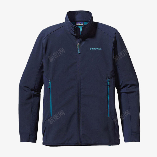 PATAGONIA巴塔哥尼亚男款夹克png免抠素材_新图网 https://ixintu.com 休闲外套 拉链 男士外套 秋款服饰 蓝色外套