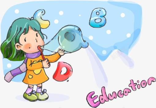 吹泡泡的卡通人矢量图ai免抠素材_新图网 https://ixintu.com 冬天 教学 教育 英语 雪山 矢量图