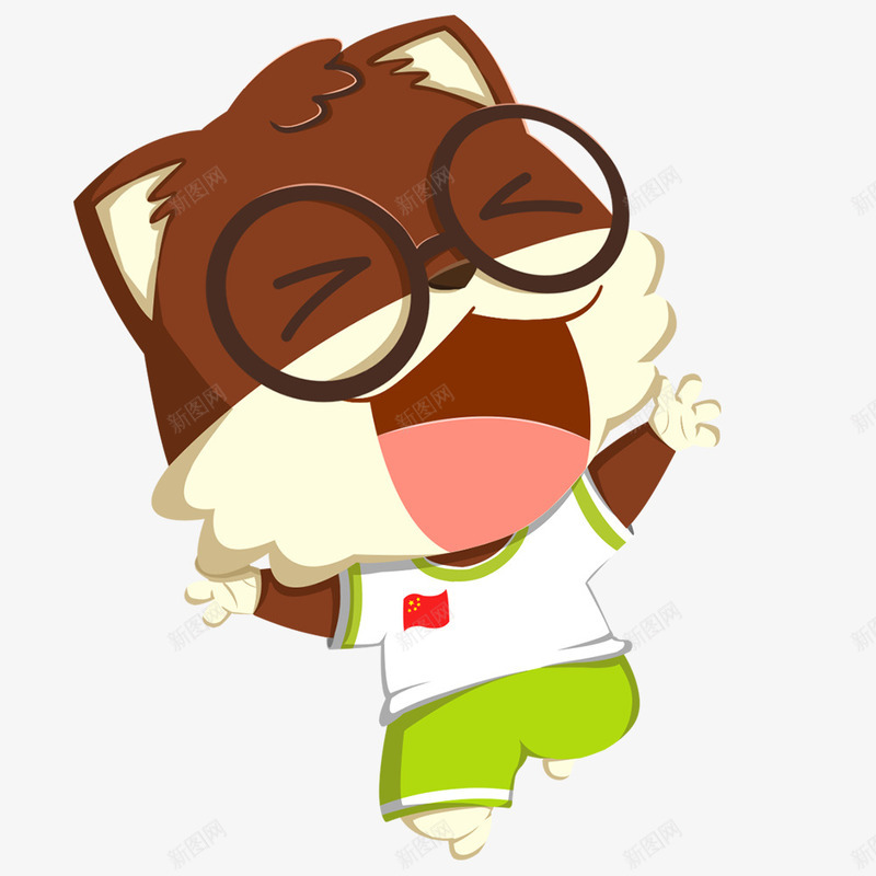 可爱开心眼镜松鼠手绘png免抠素材_新图网 https://ixintu.com 可爱 开心 戴眼镜的松鼠 松鼠 眼镜
