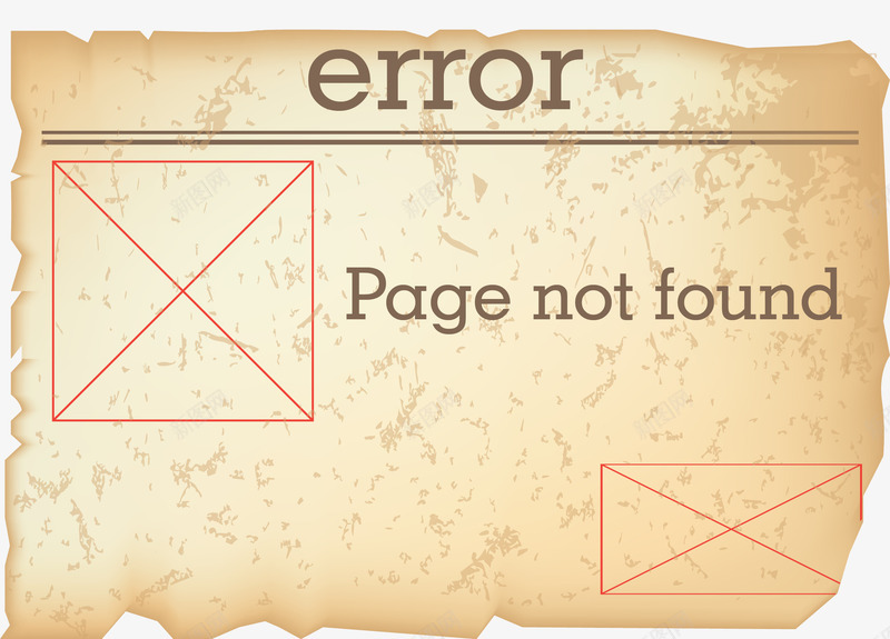网页出错图标png_新图网 https://ixintu.com error 不存在 出错页面 加载不出 复古页面 找不到网页