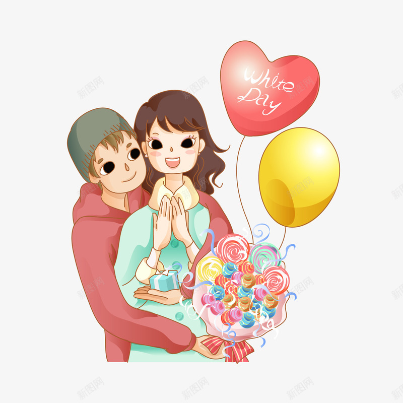 浪漫爱情png免抠素材_新图网 https://ixintu.com 卡通人物 婚庆 捧花 新娘 新郎 浪漫爱情 结婚 结婚婚礼
