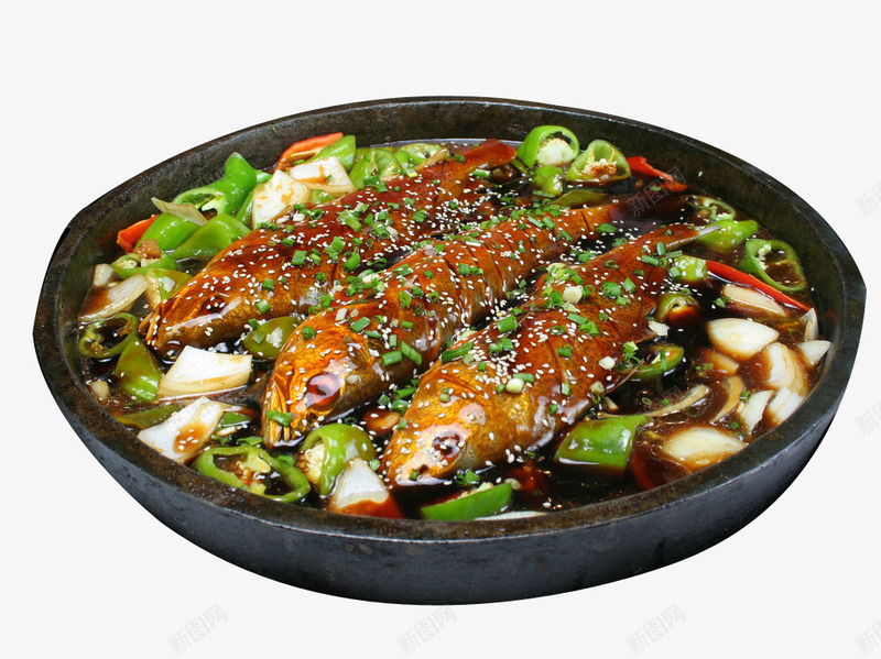 铁板大黄鱼png免抠素材_新图网 https://ixintu.com 产品实物 大黄鱼 铁板 鱼 黄鱼
