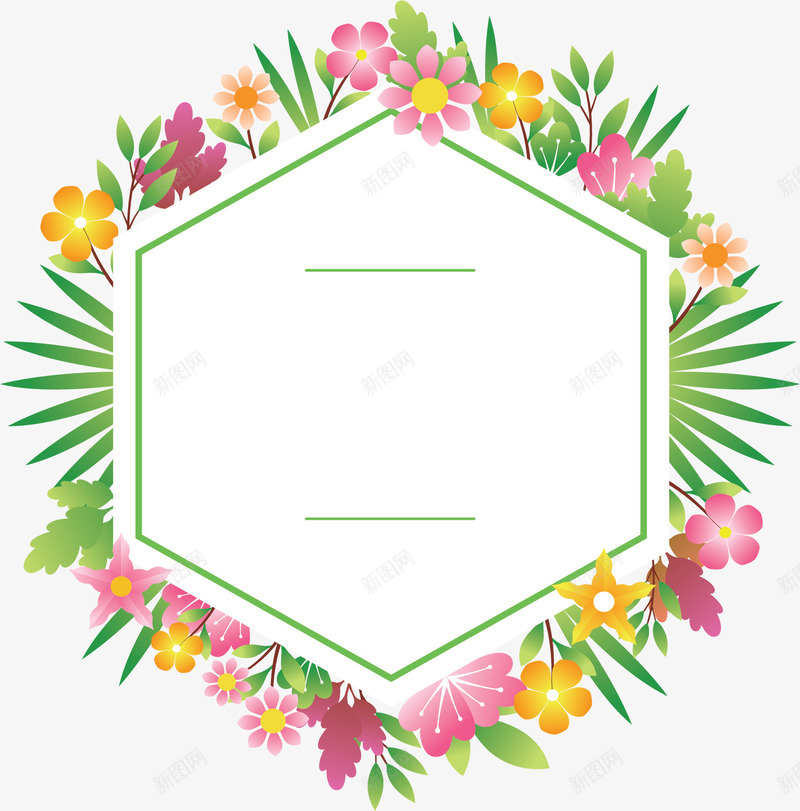 粉红小碎花装饰框矢量图ai免抠素材_新图网 https://ixintu.com 矢量png 碎花 粉红色 粉红边框 粉色碎花 装饰框 矢量图