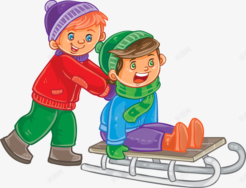 卡通滑雪男孩png免抠素材_新图网 https://ixintu.com 冬天 冬季 卡通男孩 寒冬 游戏 滑雪 玩耍