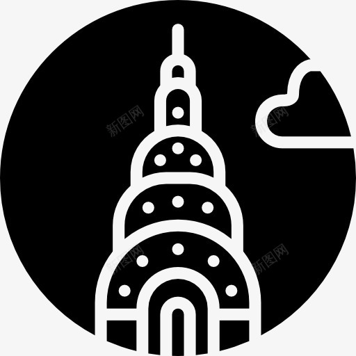 克莱斯勒大厦图标png_新图网 https://ixintu.com 克莱斯勒大厦 地标性建筑 建筑 纪念碑 纽约 美国