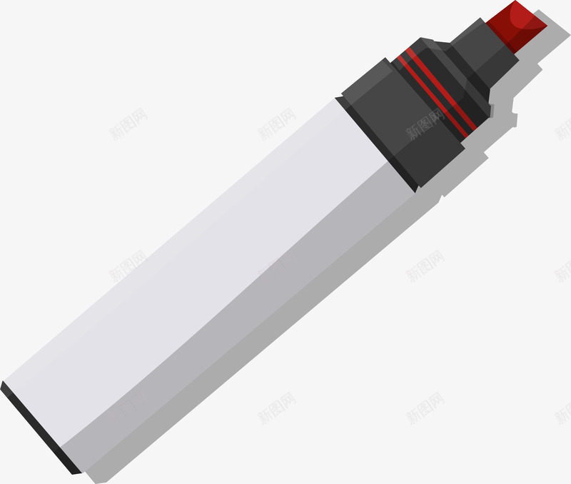 卡通马克笔平头笔png免抠素材_新图网 https://ixintu.com 办公文具 商务 涂鸦 画画 矢量图案 马克笔