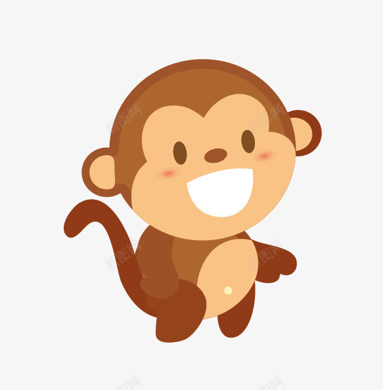 猴子矢量图ai免抠素材_新图网 https://ixintu.com 开心 猴子 矢量图