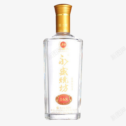 永盛烧坊精品168png免抠素材_新图网 https://ixintu.com 产品实物 国产白酒 永盛烧坊精品168 泸州老窖 高度白酒
