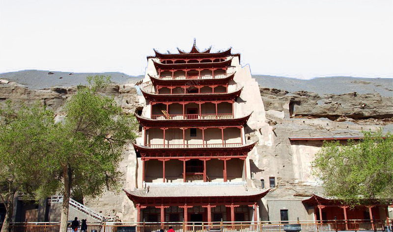 甘肃敦煌莫高窟png免抠素材_新图网 https://ixintu.com 名胜古迹 地方景点 实物图 摄影图 敦煌 甘肃 莫高窟 高清 高清图片