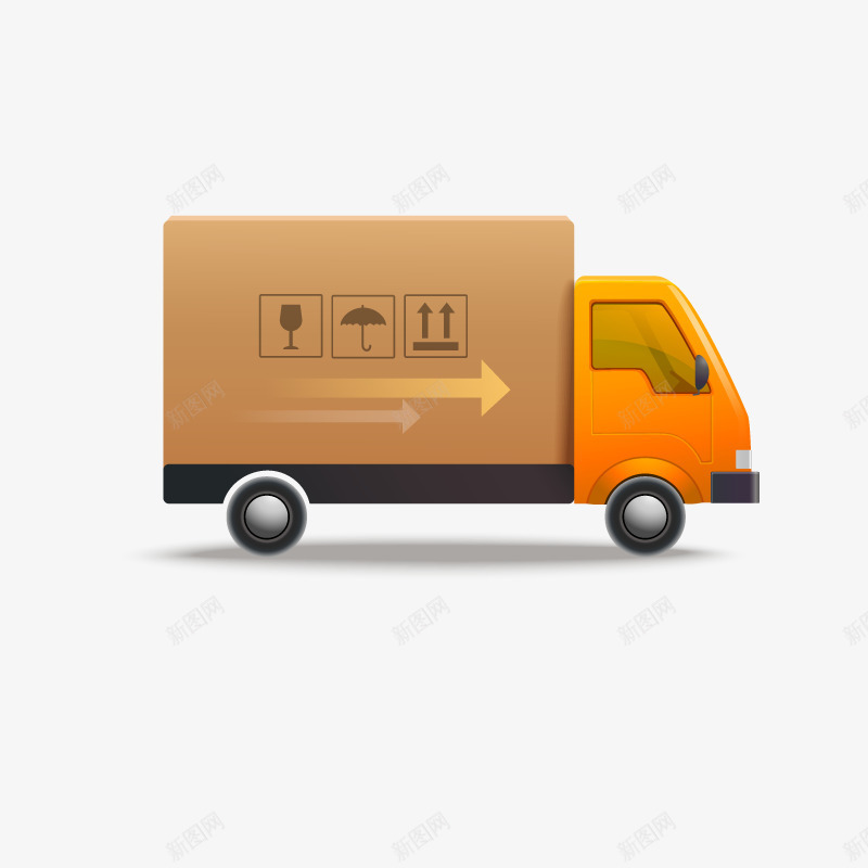 卡通手绘交通工具卡车png免抠素材_新图网 https://ixintu.com 交通工具 创意 动漫动画 卡车 卡通手绘 货车