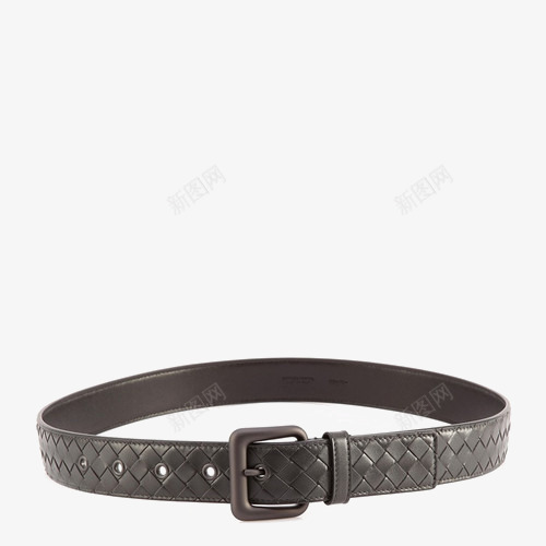 宝缇嘉男士腰带png免抠素材_新图网 https://ixintu.com 161026 Bottega veneta 产品实物 正面图 深灰色 牛皮编织 男士腰带 针扣式腰带