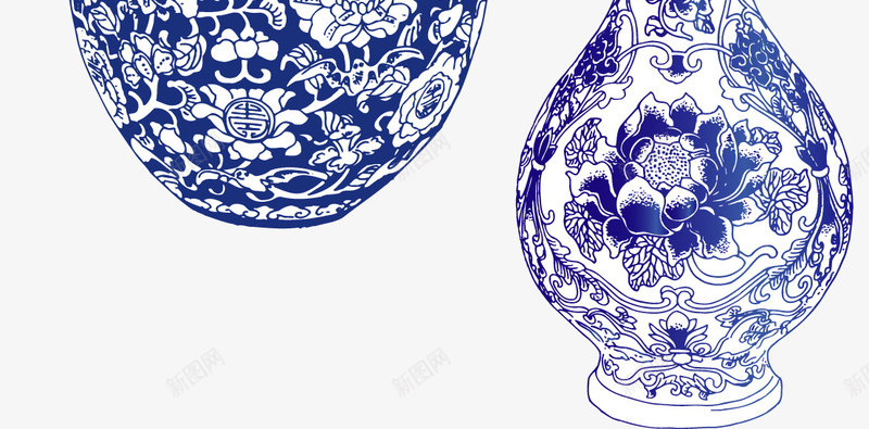 精致青花瓷矢量图ai免抠素材_新图网 https://ixintu.com 中国风 瓷器 精致青花瓷 矢量图