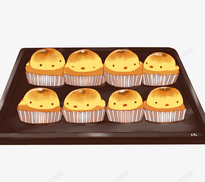 烘焙蛋糕png免抠素材_新图网 https://ixintu.com 卡通小鸡 可爱 小食鸡 小鸡