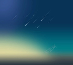 夜空下的流星雨海报背景素材