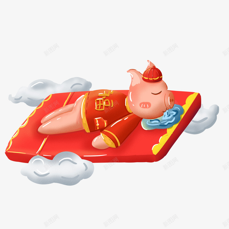 红包猪新年喜庆手绘卡通psd免抠素材_新图网 https://ixintu.com 卡通猪 新年喜庆手绘 红包猪 红包猪新年喜庆手绘卡通