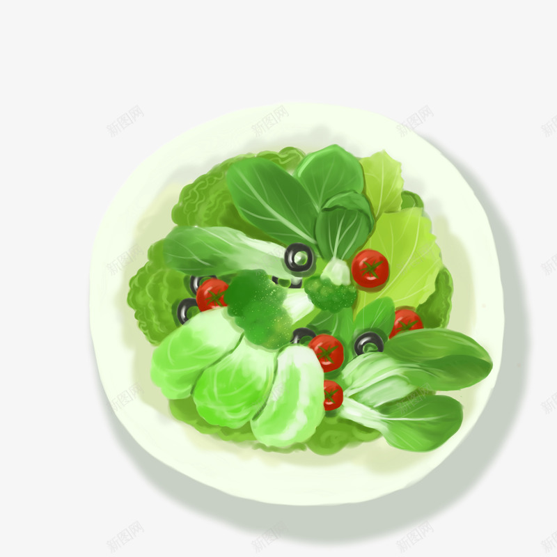 一盘辣椒炒青菜png免抠素材_新图网 https://ixintu.com 炒青菜 盘子 辣椒圈 青菜