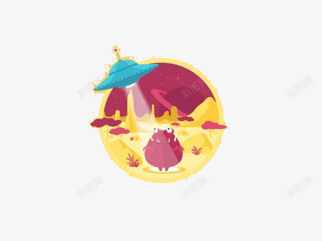 扁平化卡通外星人png免抠素材_新图网 https://ixintu.com H5页面素材 卡通外星人 卡通素材 扁平化素材 电商卡通设计 网页设计卡通