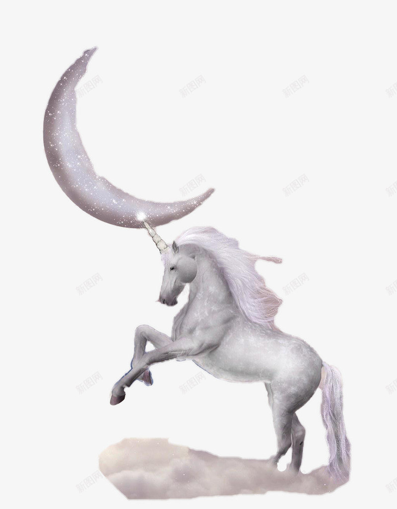 月亮与独角兽png免抠素材_新图网 https://ixintu.com 儿童童话世界 月亮 梦幻 独角兽 独角兽免抠图片 白色 白色独角兽 神兽 童话 虚幻 马