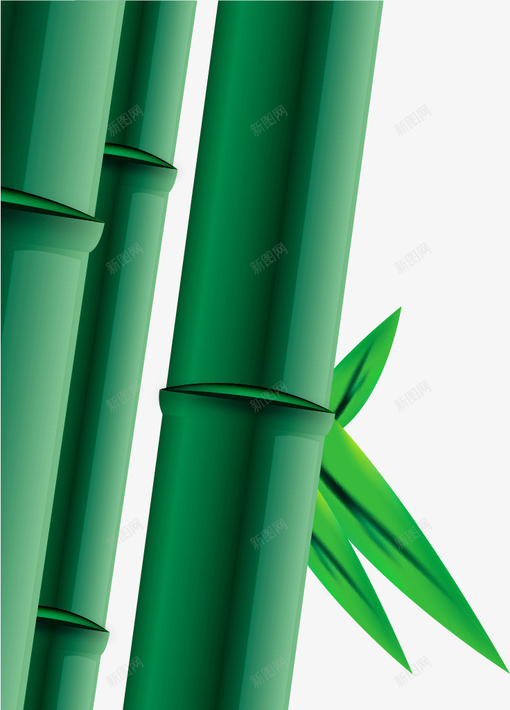 端午粽情墨绿色竹子png免抠素材_新图网 https://ixintu.com 墨绿 端午 竹子